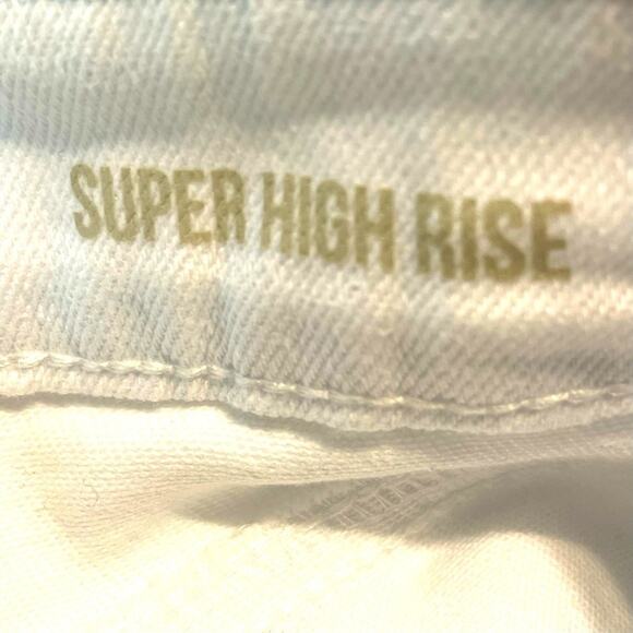 Rewash Brand Vintage Stretch Super High‎ Rise Wide Leg White Jeans Size 25 - Picture 4 of 9